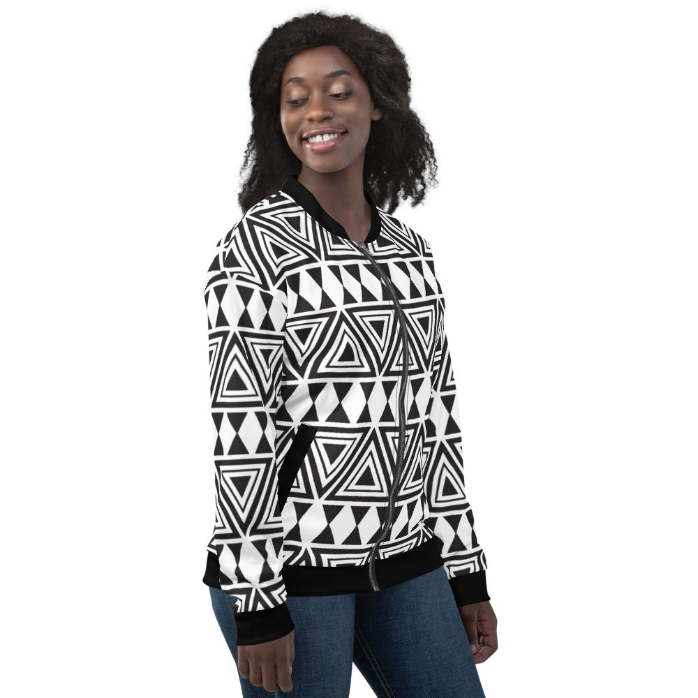 Afrocentric Geo Unisex Bomber Jacket