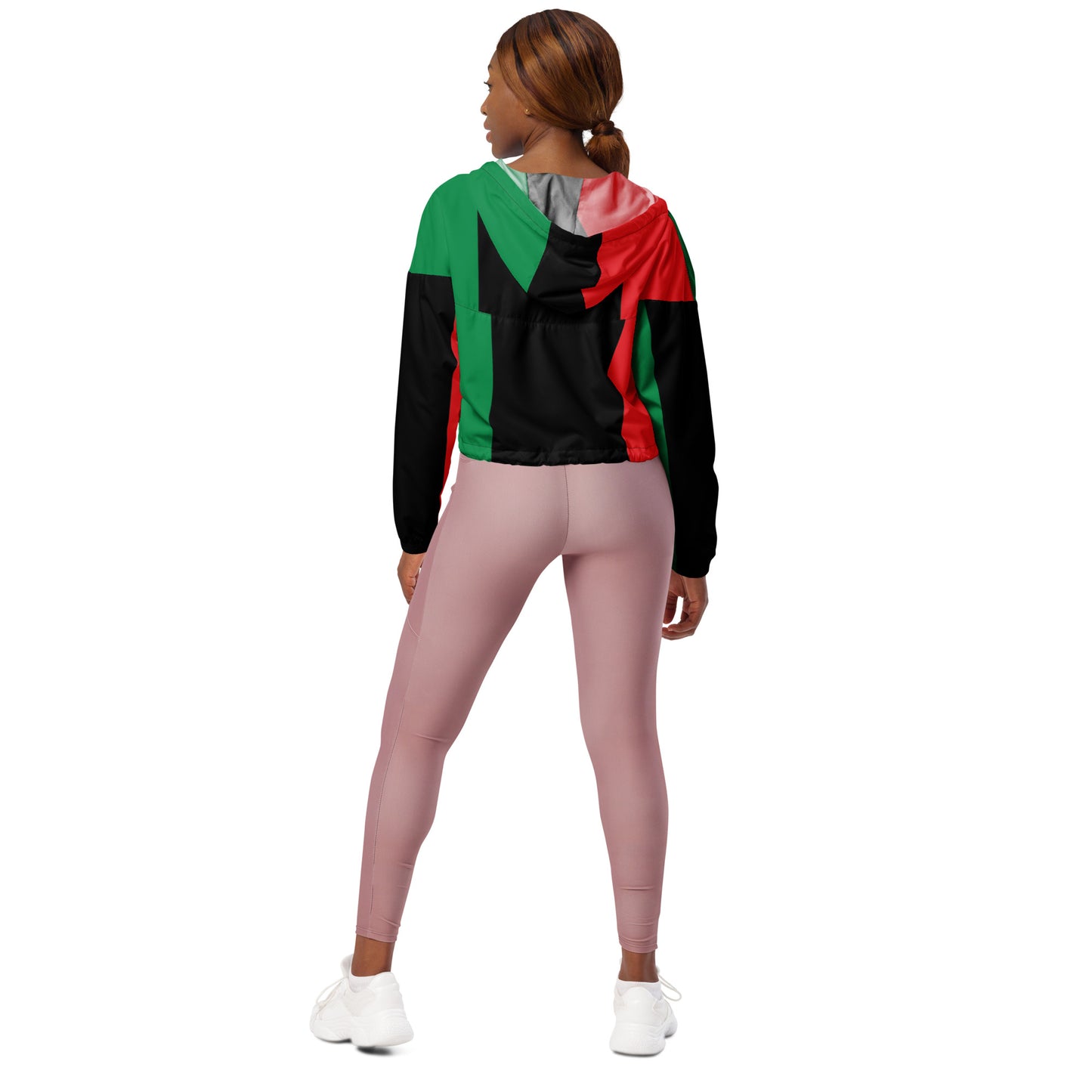 Pan African RBG Flag Women’s cropped windbreaker