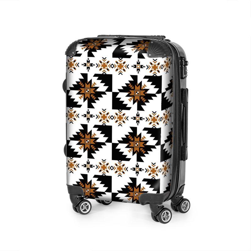 Aztec Golden Tribal Bespoke Suitcase - Chocolate Ancestor