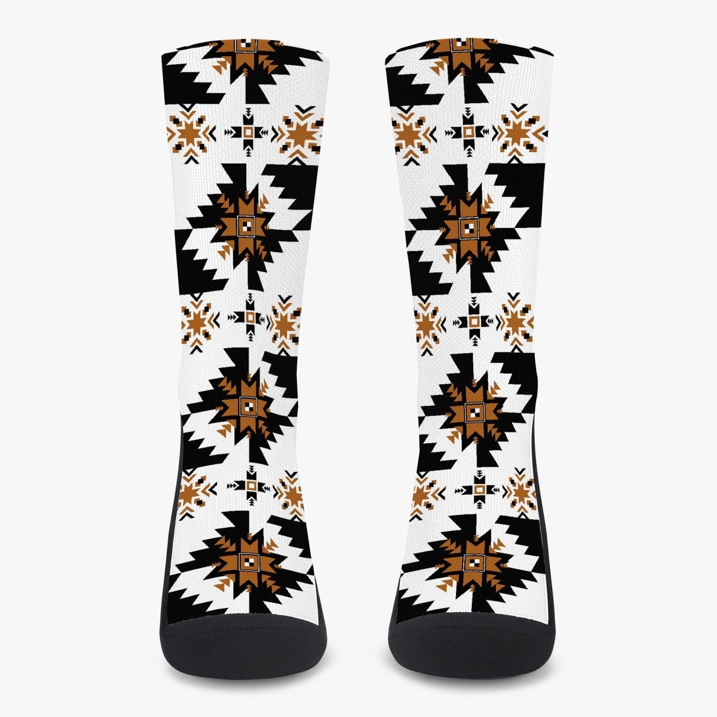 Aztec Golden Tribal Unisex Reinforced Sports Socks - Chocolate Ancestor