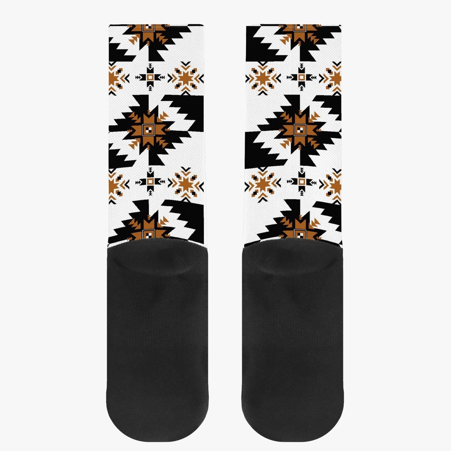 Aztec Golden Tribal Unisex Reinforced Sports Socks - Chocolate Ancestor