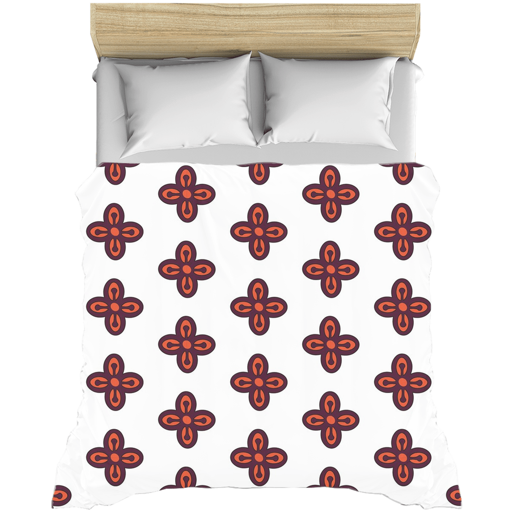 Bese Saka Adinkra Symbol Duvet Covers - Chocolate Ancestor