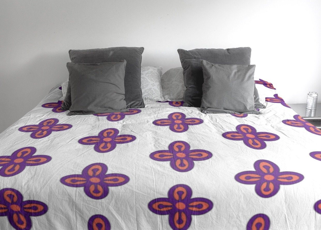 Bese Saka Adinkra Symbol Duvet Covers - Chocolate Ancestor