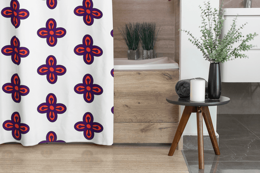 Bese Saka Adinkra Symbol Shower Curtain - Chocolate Ancestor