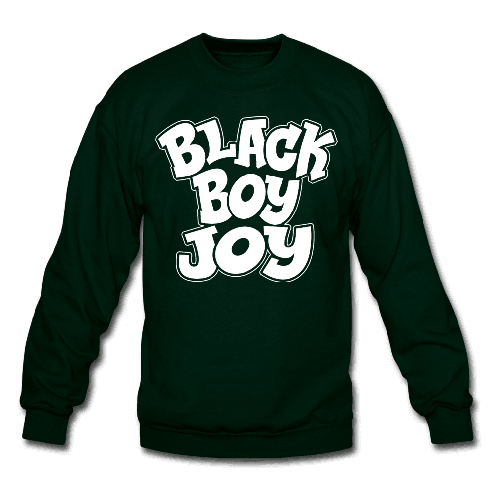 Black Boy Joy Men's Crewneck Sweatshirt (Style 2) - Chocolate Ancestor