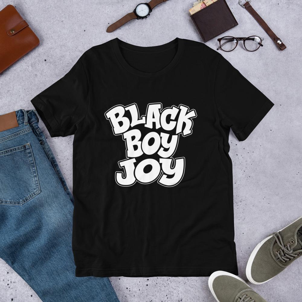 Black Boy Joy Men's Short-Sleeve T-Shirt - Chocolate Ancestor