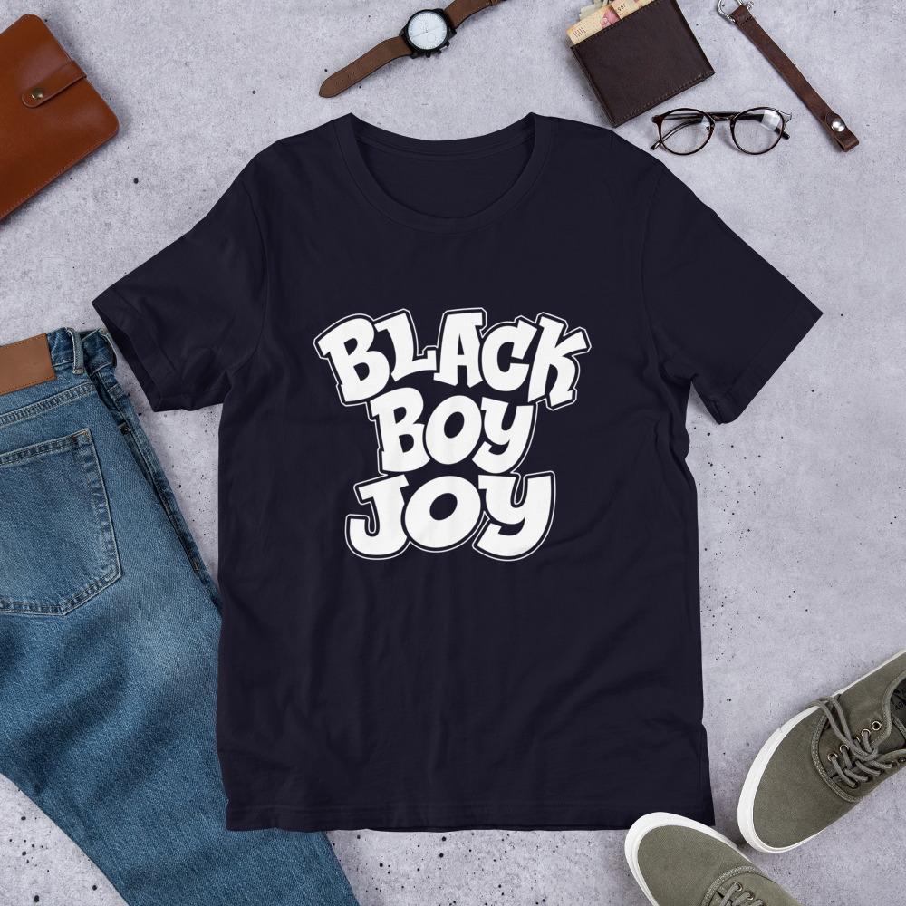 Black Boy Joy Men's Short-Sleeve T-Shirt - Chocolate Ancestor