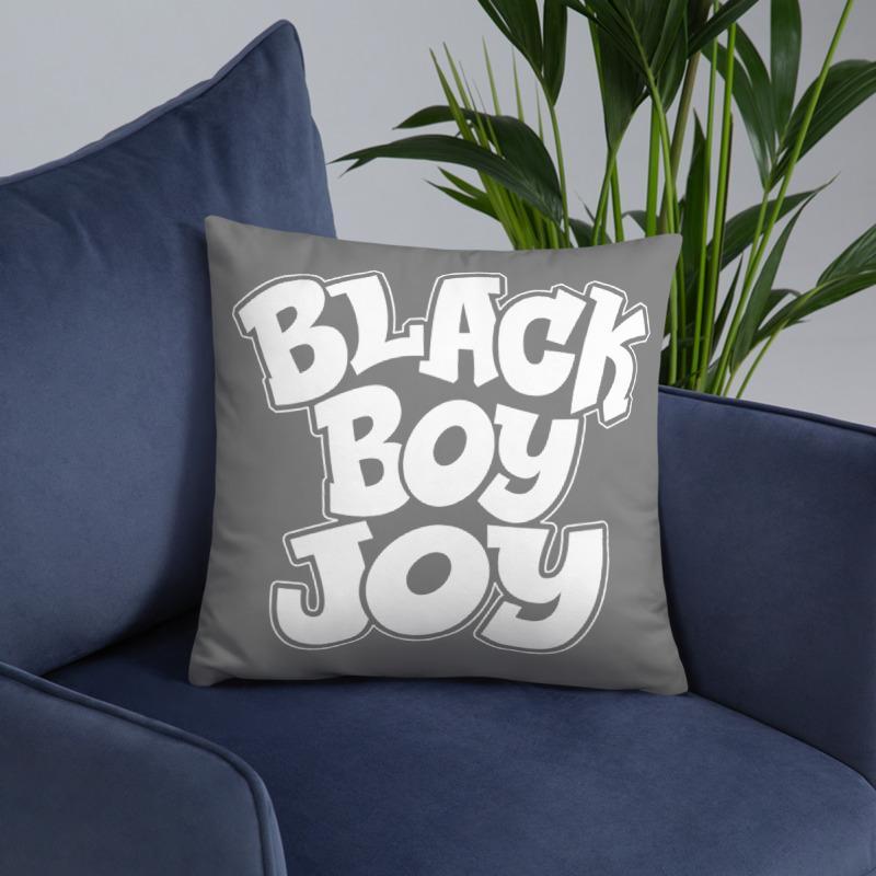 Black Boy Joy Square Pillow - Chocolate Ancestor