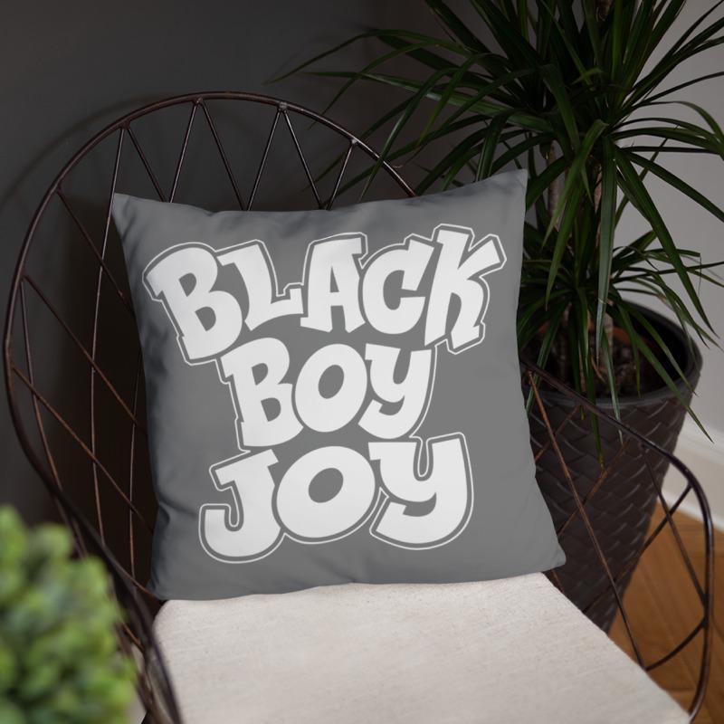 Black Boy Joy Square Pillow - Chocolate Ancestor