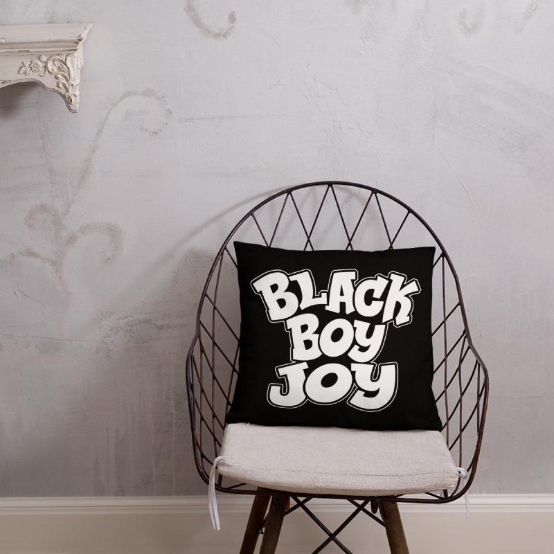 Black Boy Joy Square Pillow - Chocolate Ancestor