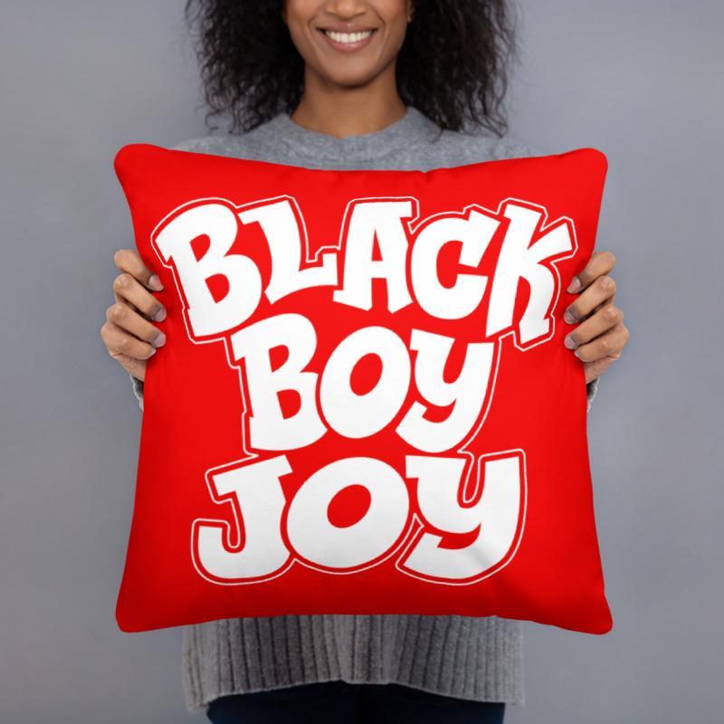 Black Boy Joy Square Pillow - Chocolate Ancestor