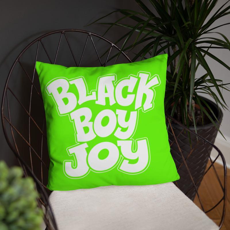 Black Boy Joy Square Pillow - Chocolate Ancestor