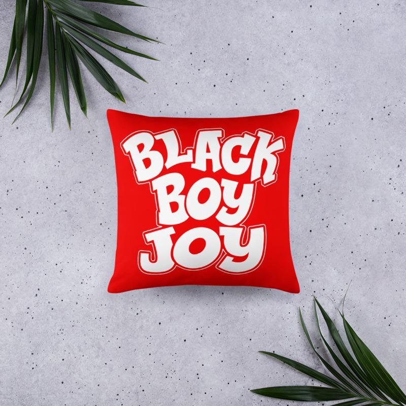 Black Boy Joy Square Pillow - Chocolate Ancestor