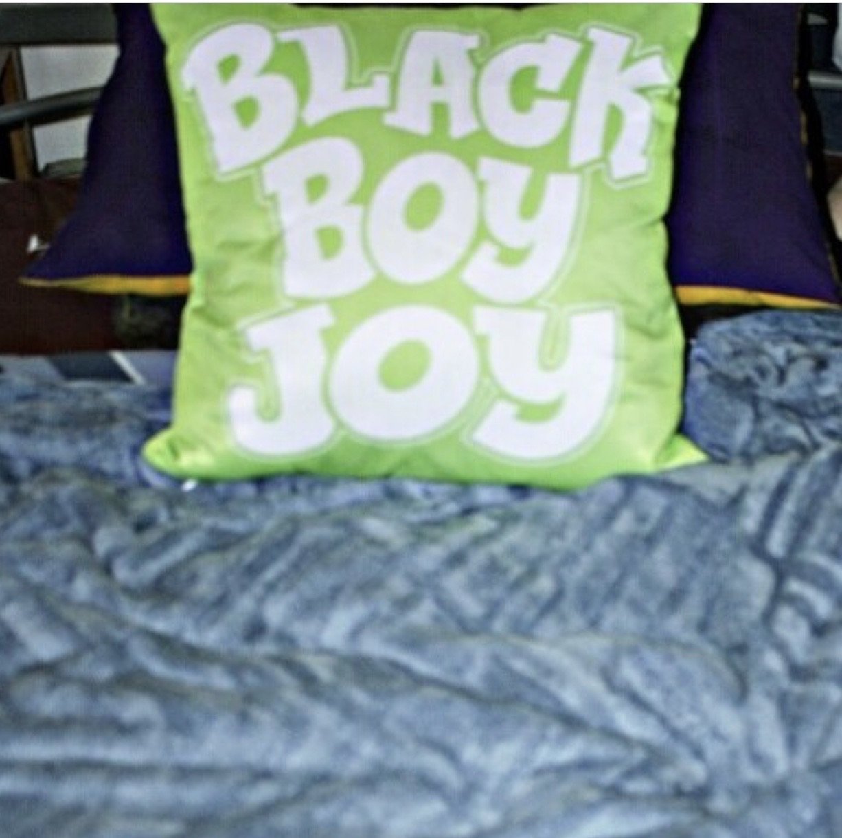 Black Boy Joy Square Pillow - Chocolate Ancestor