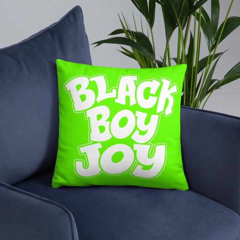 Black Boy Joy Square Pillow - Chocolate Ancestor