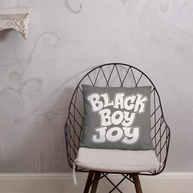 Black Boy Joy Square Pillow - Chocolate Ancestor