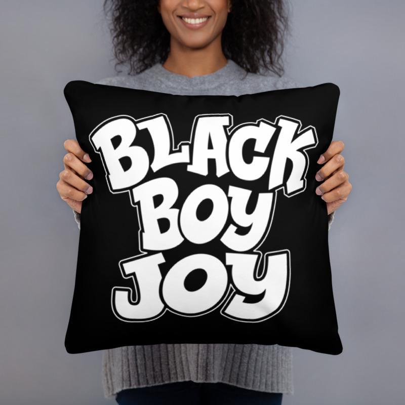 Black Boy Joy Square Pillow - Chocolate Ancestor