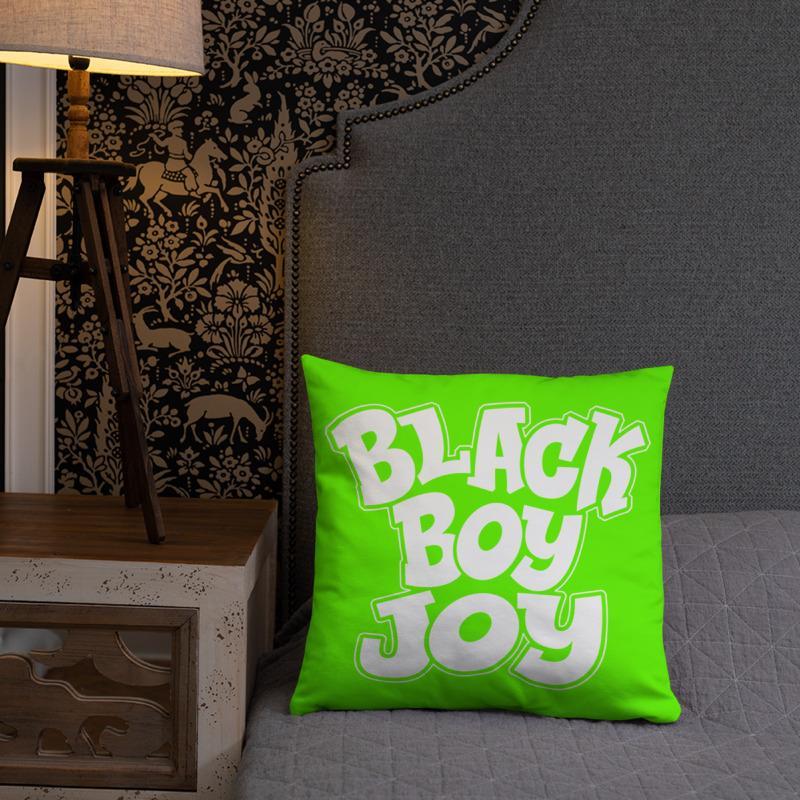 Black Boy Joy Square Pillow - Chocolate Ancestor