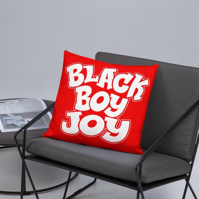 Black Boy Joy Square Pillow - Chocolate Ancestor