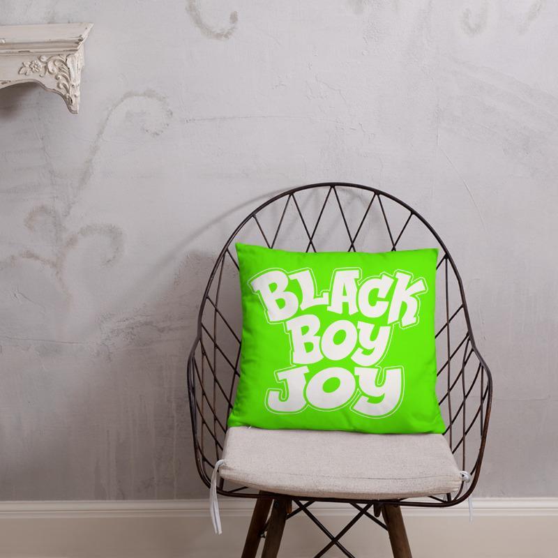 Black Boy Joy Square Pillow - Chocolate Ancestor