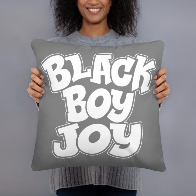 Black Boy Joy Square Pillow - Chocolate Ancestor