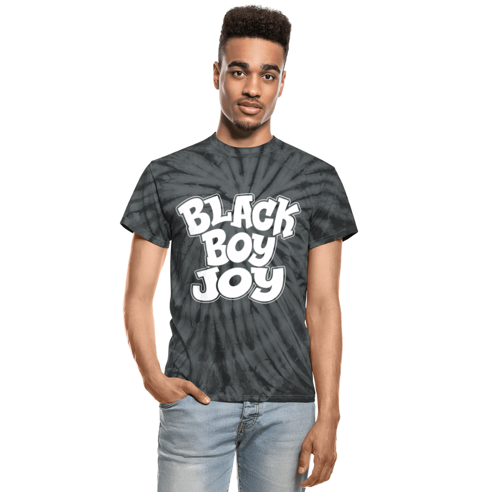 Black Boy Joy Unisex Tie Dye T-Shirt - Chocolate Ancestor