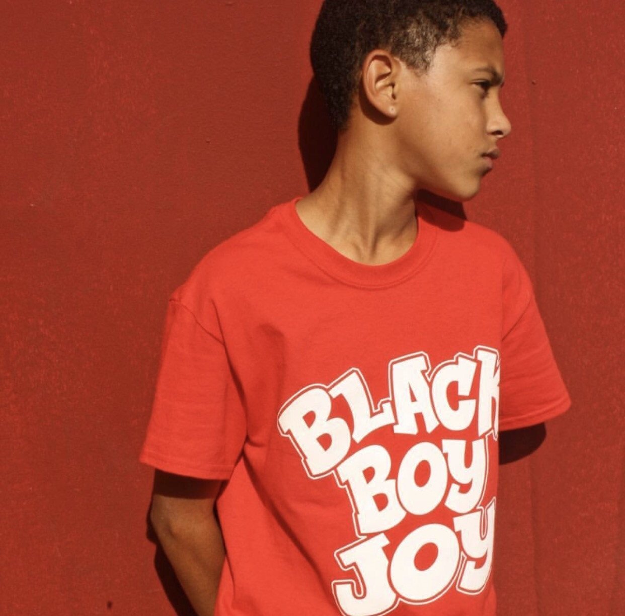 Black Boy Joy Youth Short Sleeve T-Shirt - Chocolate Ancestor