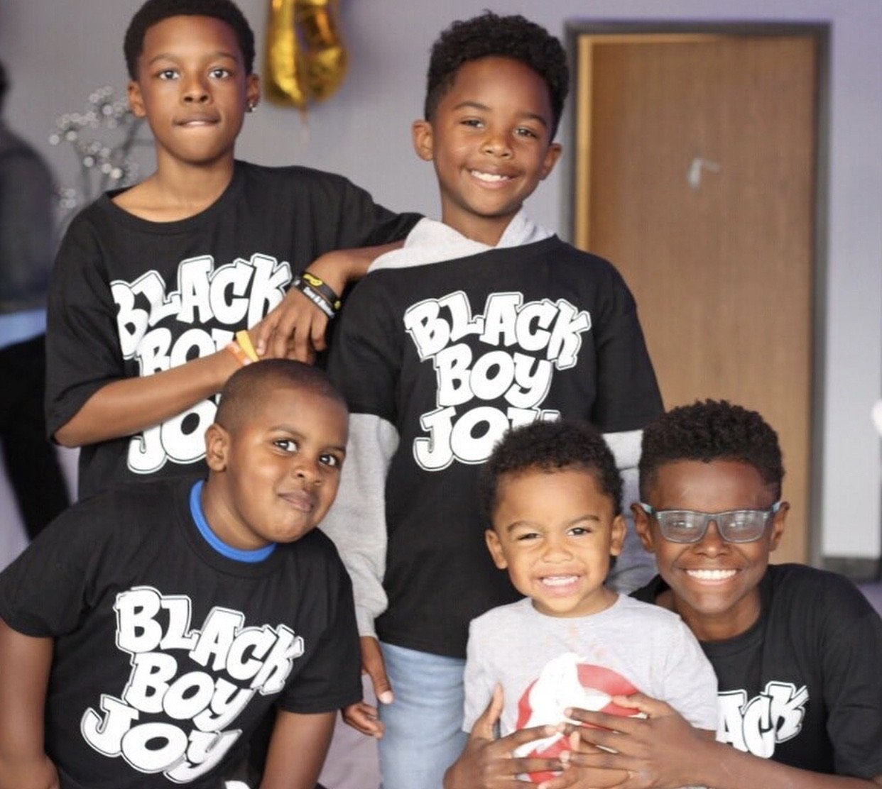 Black Boy Joy Youth Short Sleeve T-Shirt - Chocolate Ancestor