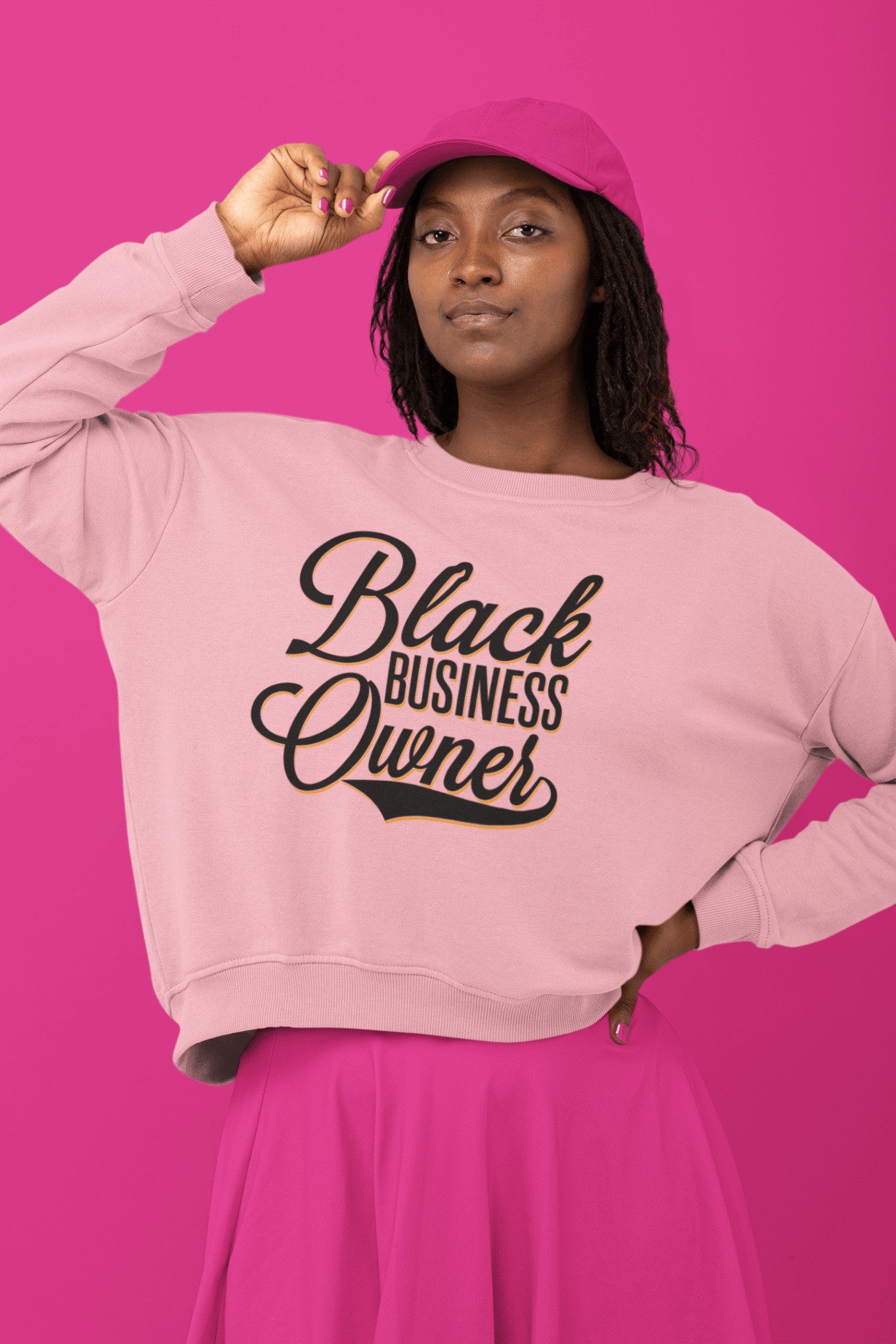 Black Business Owner (Black) Unisex Sweatshirt - Chocolate Ancestor