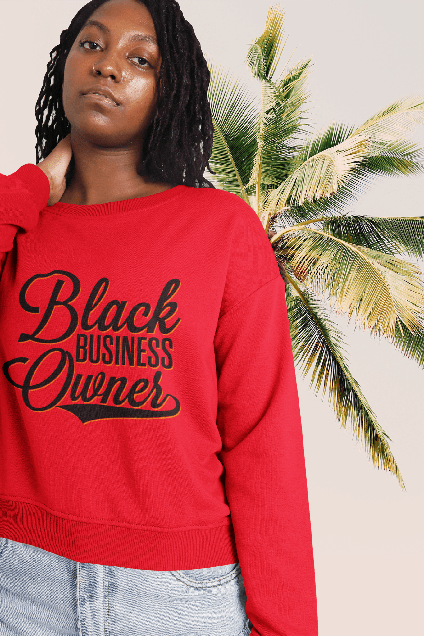 Black Business Owner (Black) Unisex Sweatshirt - Chocolate Ancestor