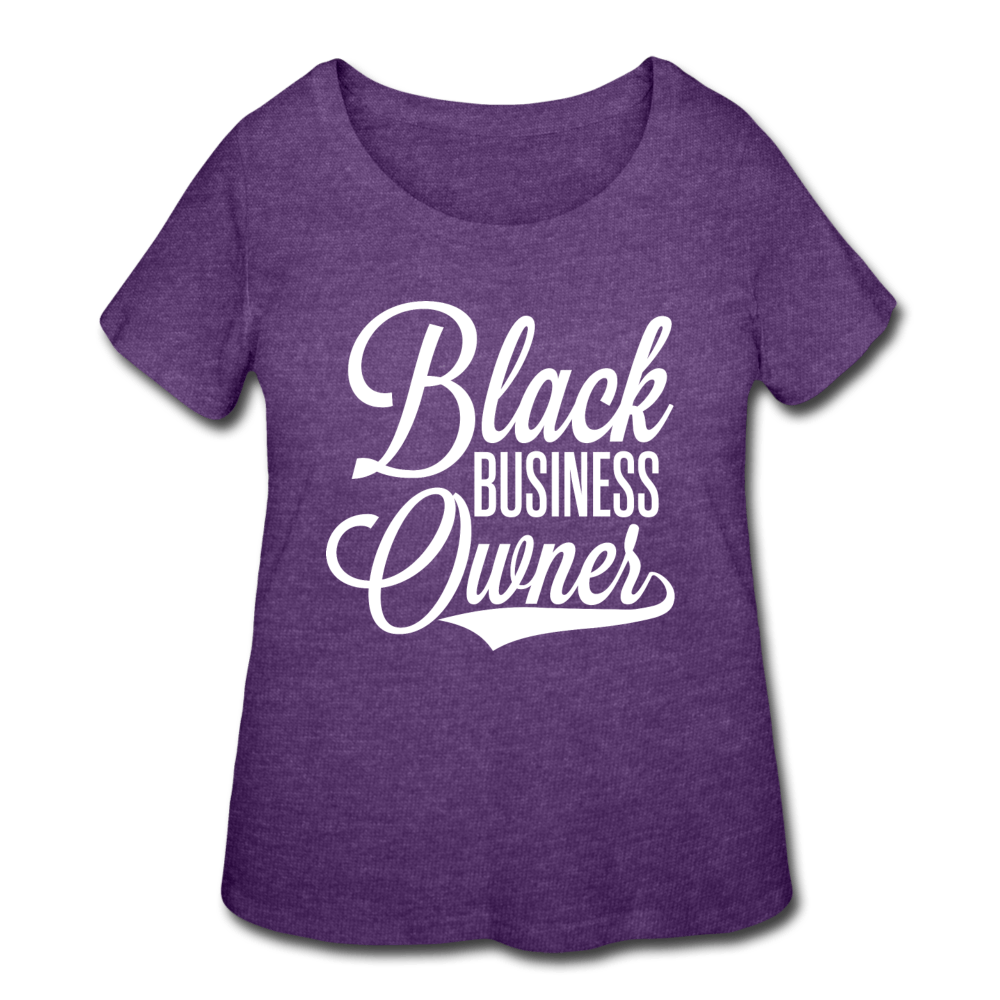 Black Business Owner Women’s Curvy T-Shirt - Chocolate Ancestor