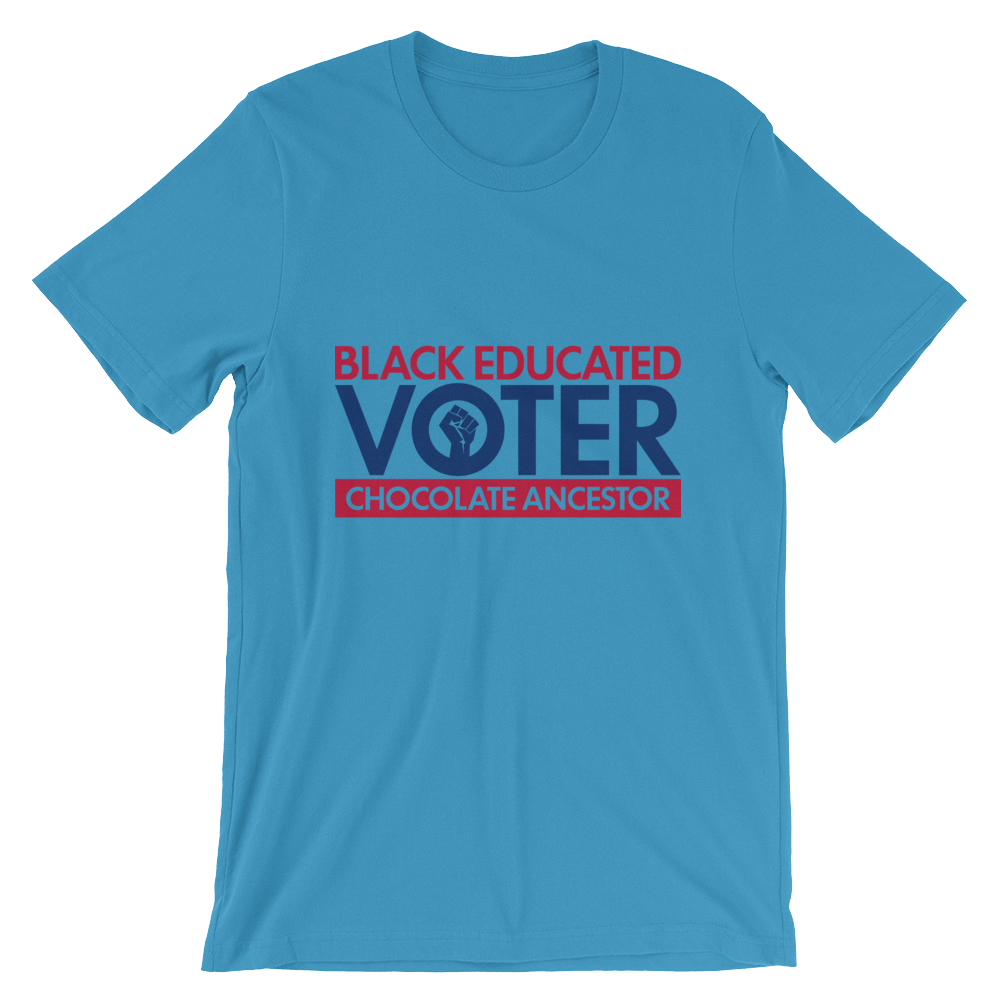 Black Educated Voter Short-Sleeve Unisex T-Shirt - Chocolate Ancestor