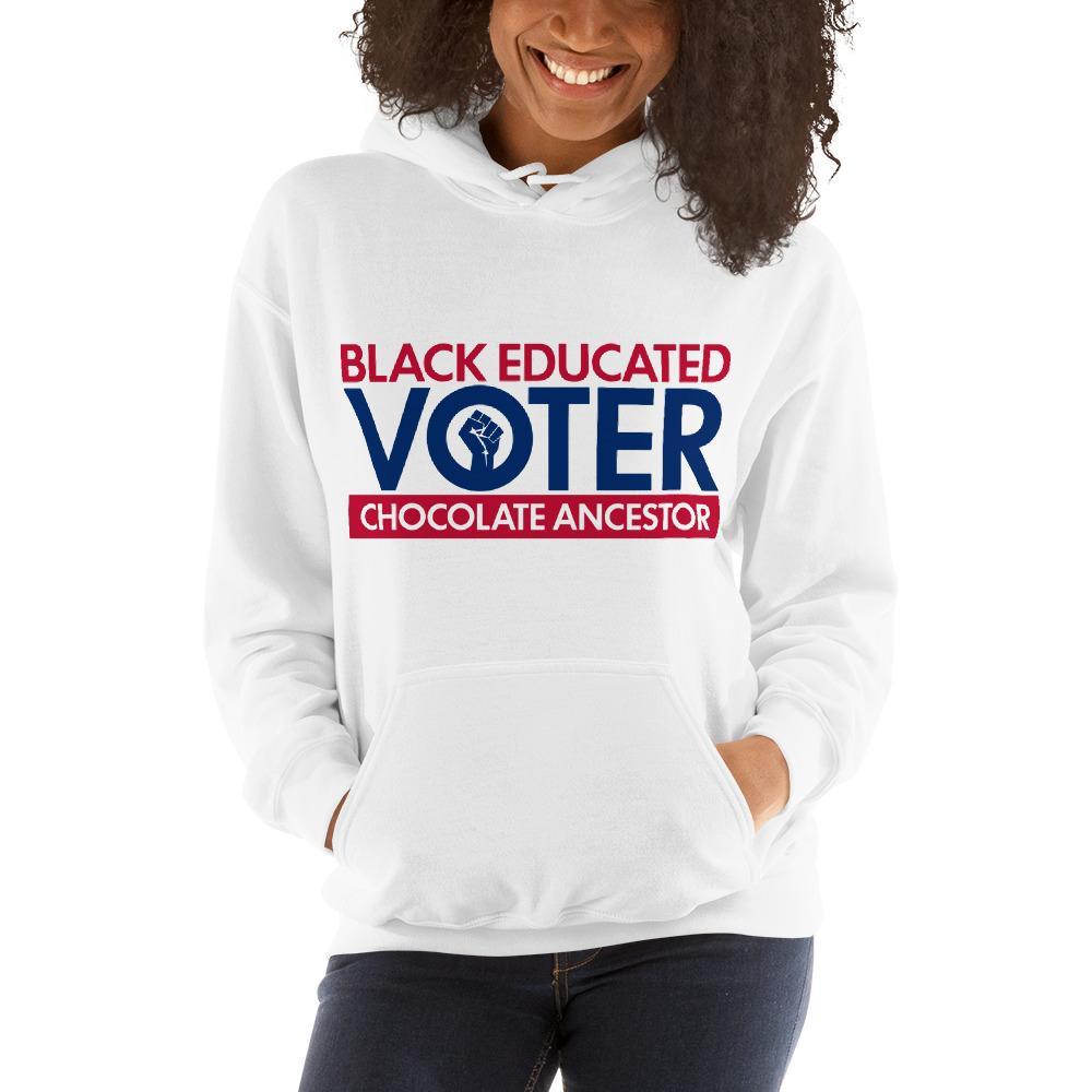 Black Educated Voter Unisex Hooded Sweatshirt - Chocolate Ancestor