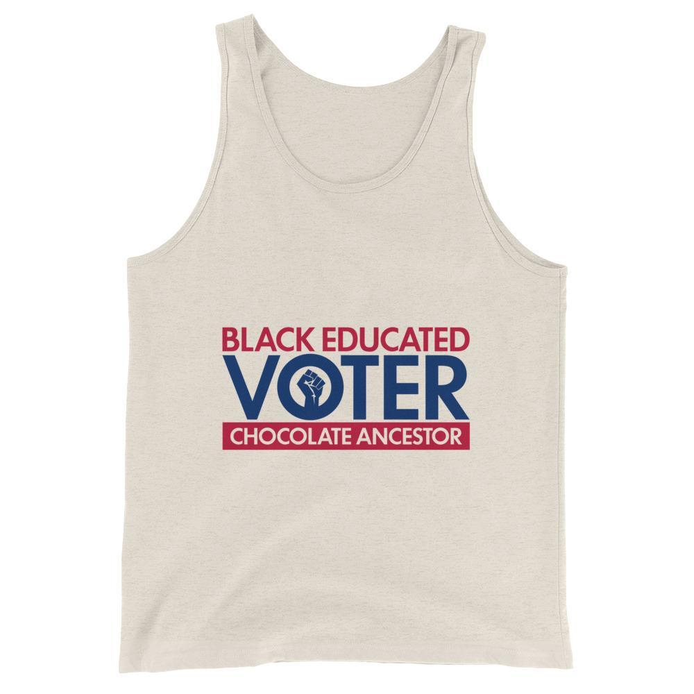 Black Educated Voter Unisex Tank Top - Chocolate Ancestor