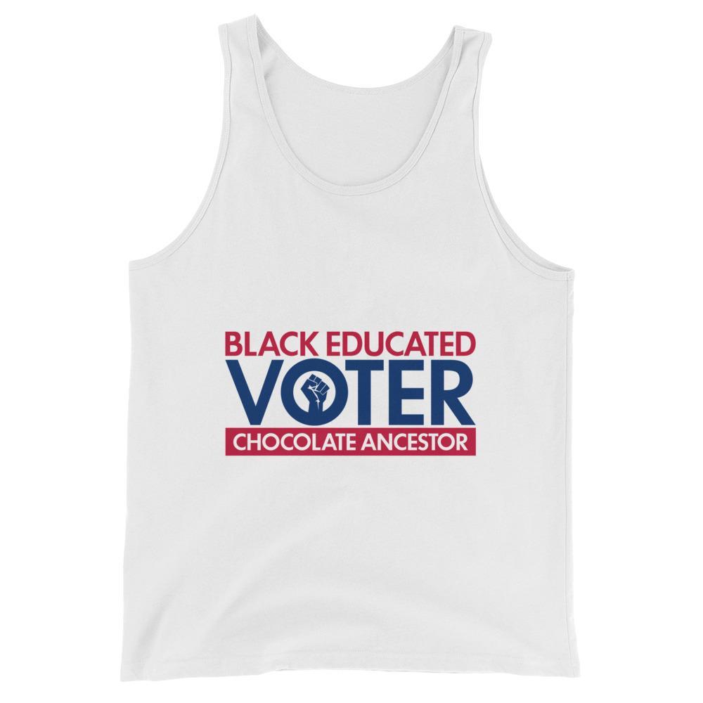 Black Educated Voter Unisex Tank Top - Chocolate Ancestor