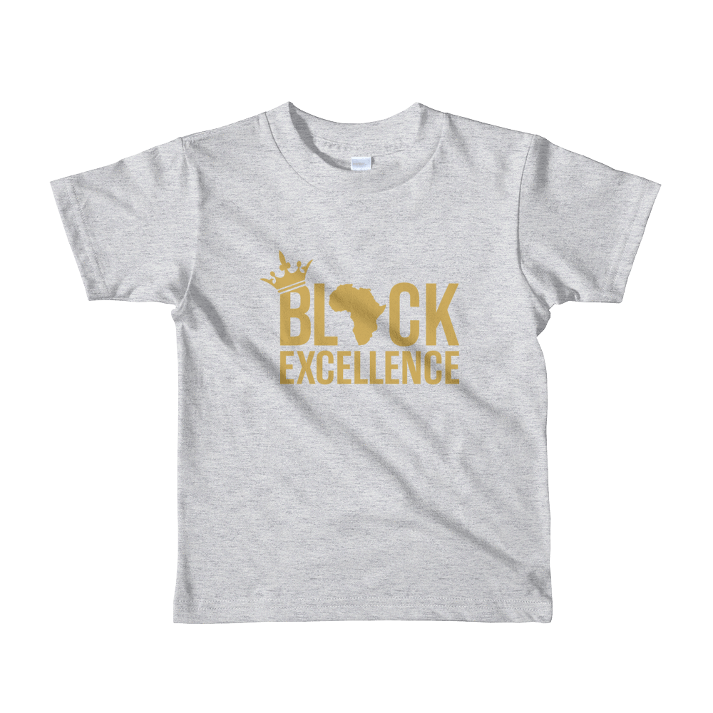 Black Excellence (Gold) Short sleeve kids t-shirt - Chocolate Ancestor