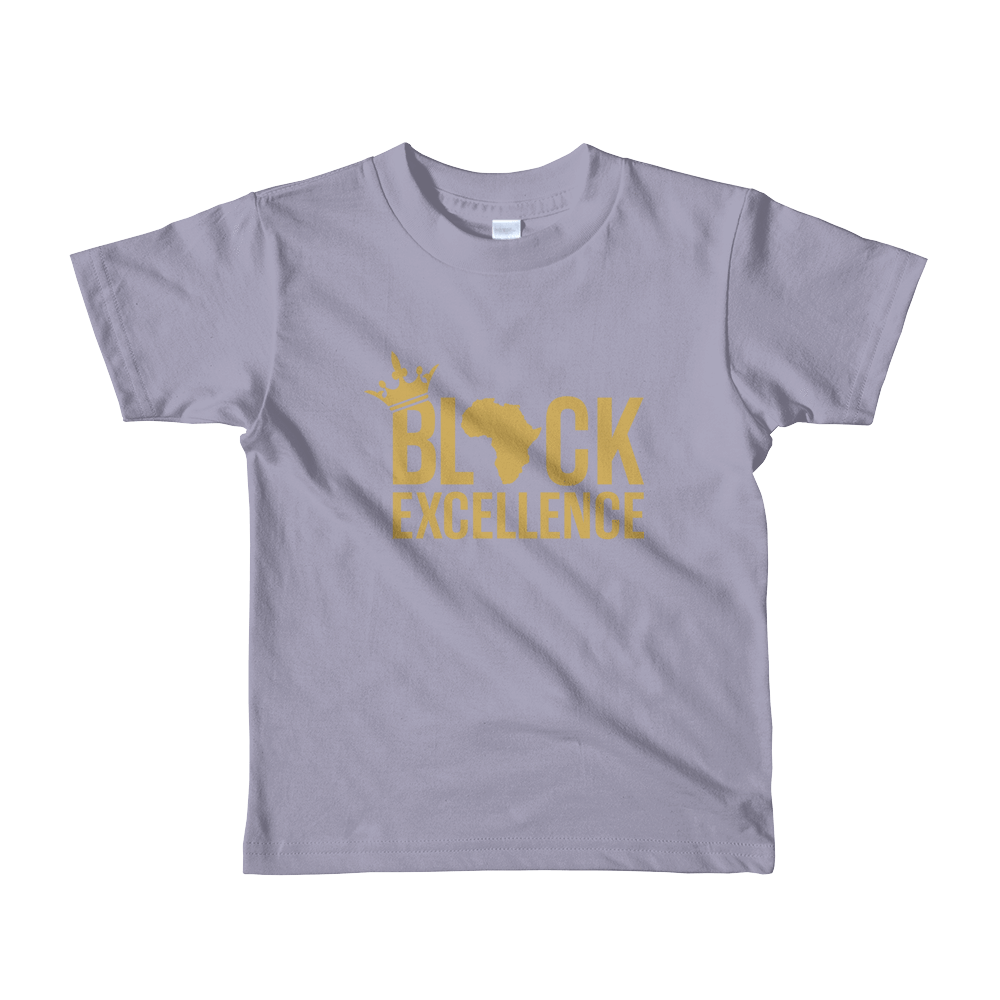 Black Excellence (Gold) Short sleeve kids t-shirt - Chocolate Ancestor