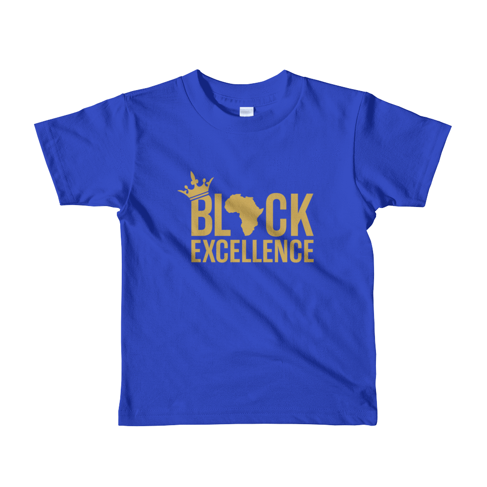 Black Excellence (Gold) Short sleeve kids t-shirt - Chocolate Ancestor