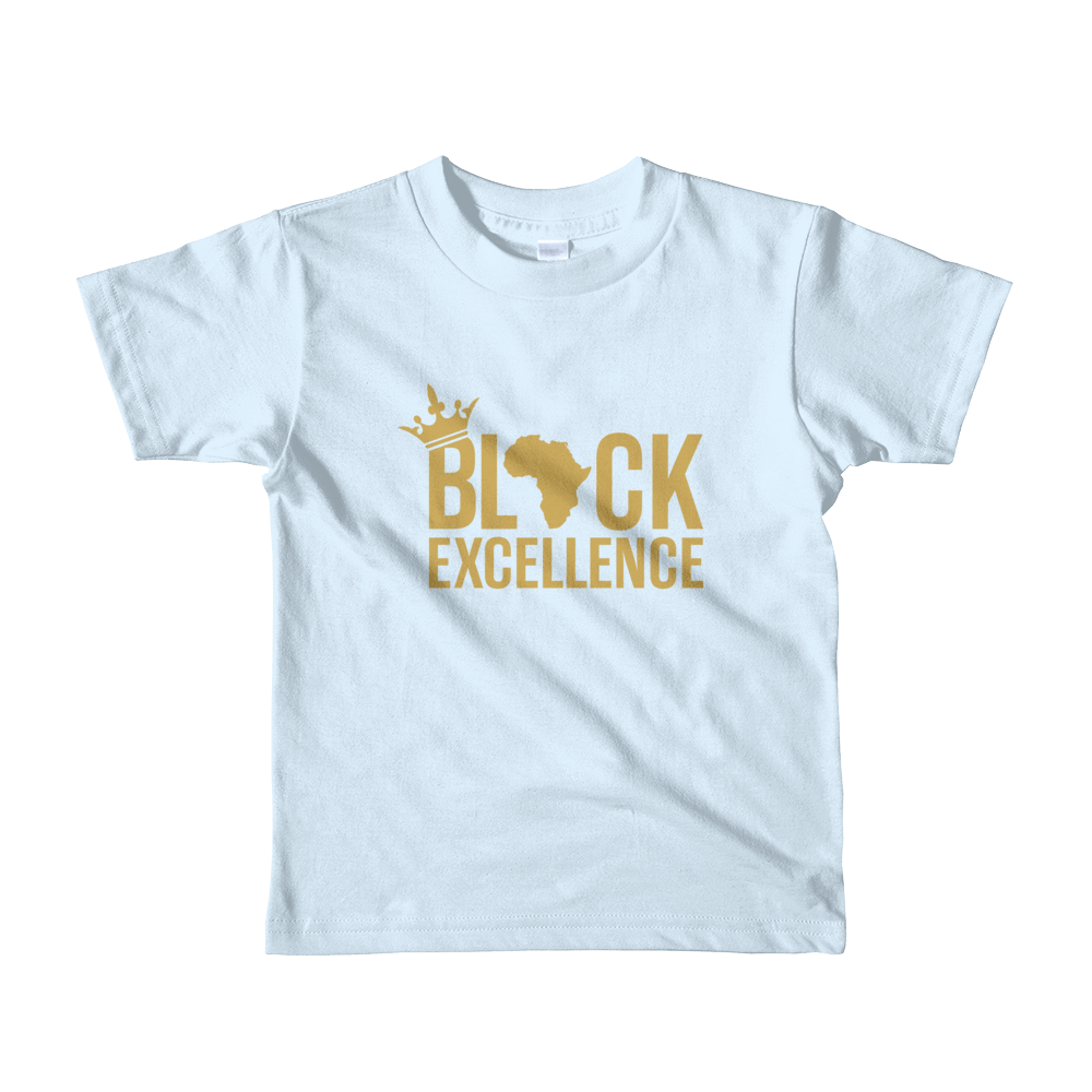 Black Excellence (Gold) Short sleeve kids t-shirt - Chocolate Ancestor