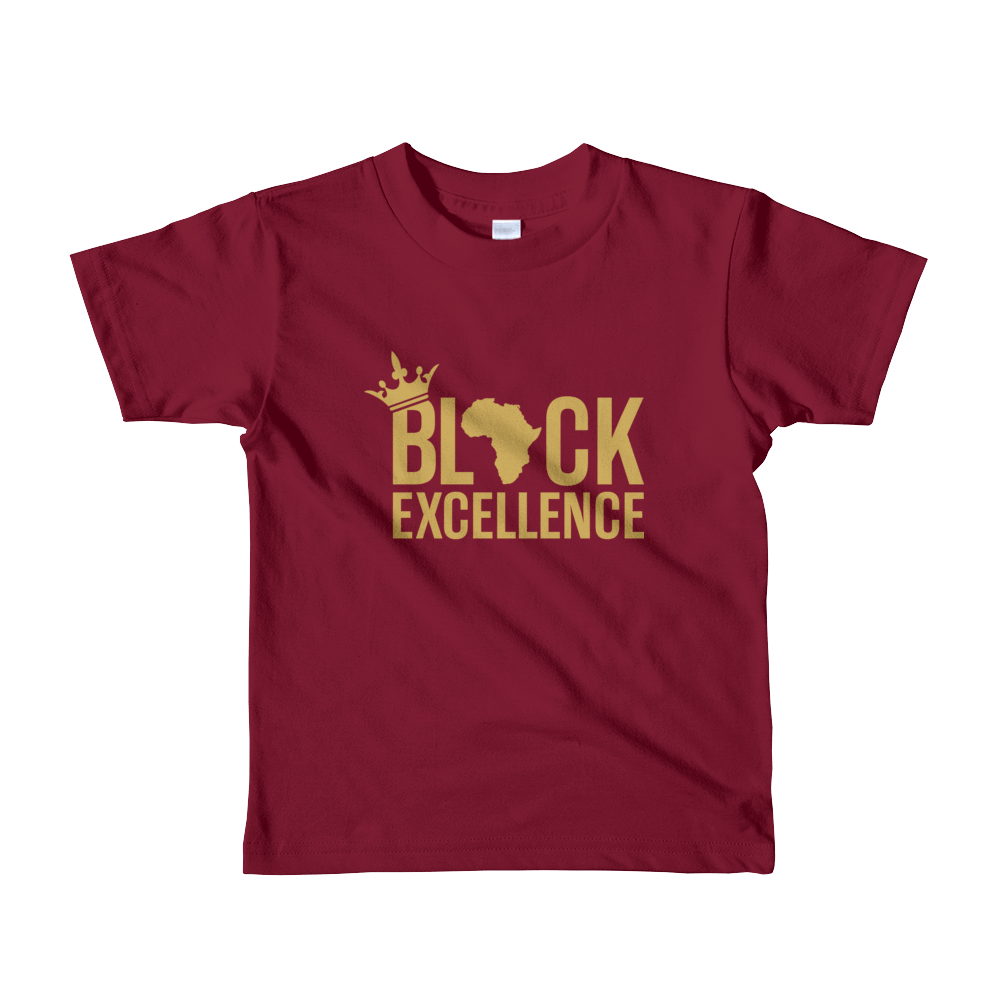 Black Excellence (Gold) Short sleeve kids t-shirt - Chocolate Ancestor