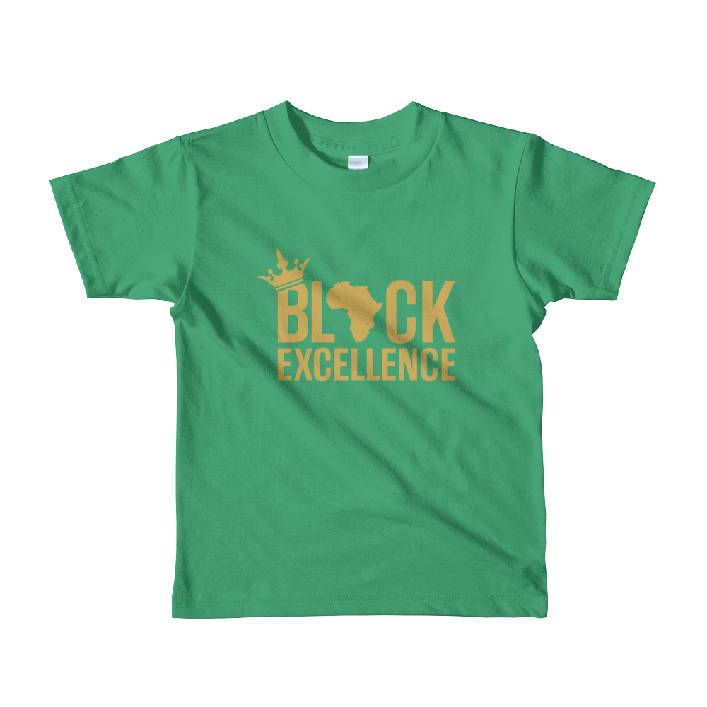 Black Excellence (Gold) Short sleeve kids t-shirt - Chocolate Ancestor