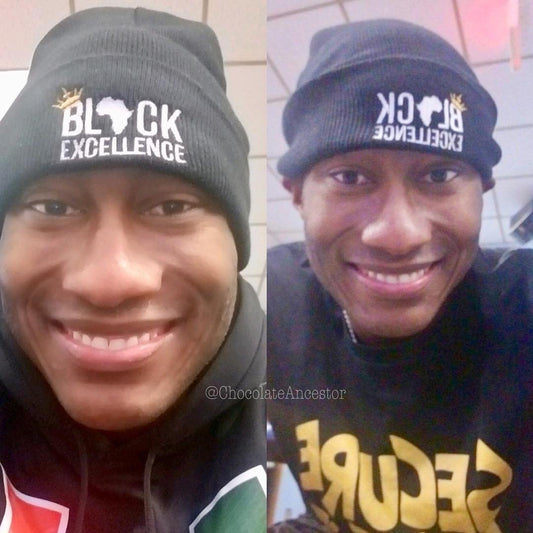 Black Excellence Knit Beanie - Chocolate Ancestor