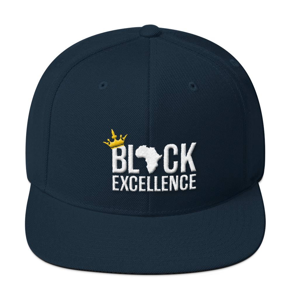 Black Excellence Wool Blend Snapback - Chocolate Ancestor