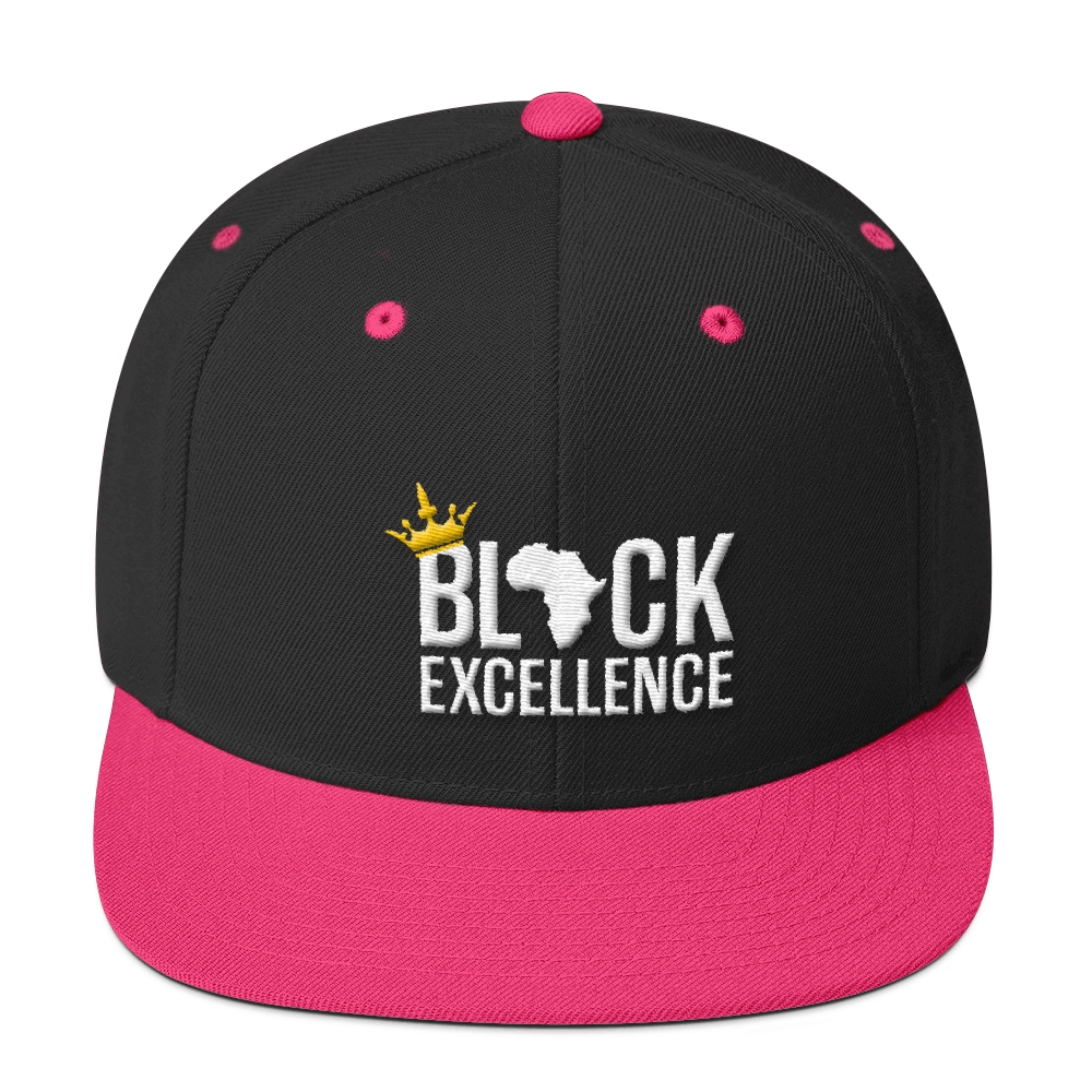 Black Excellence Wool Blend Snapback - Chocolate Ancestor