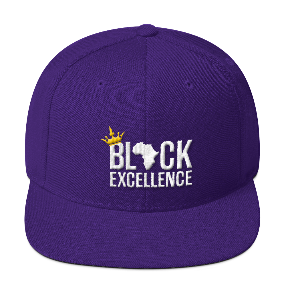 Black Excellence Wool Blend Snapback - Chocolate Ancestor