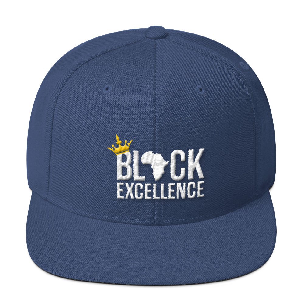 Black Excellence Wool Blend Snapback - Chocolate Ancestor