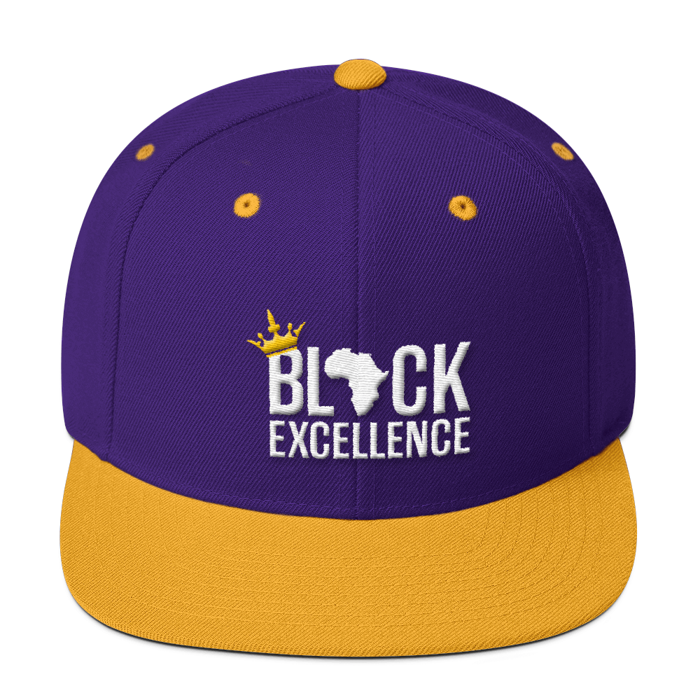 Black Excellence Wool Blend Snapback - Chocolate Ancestor