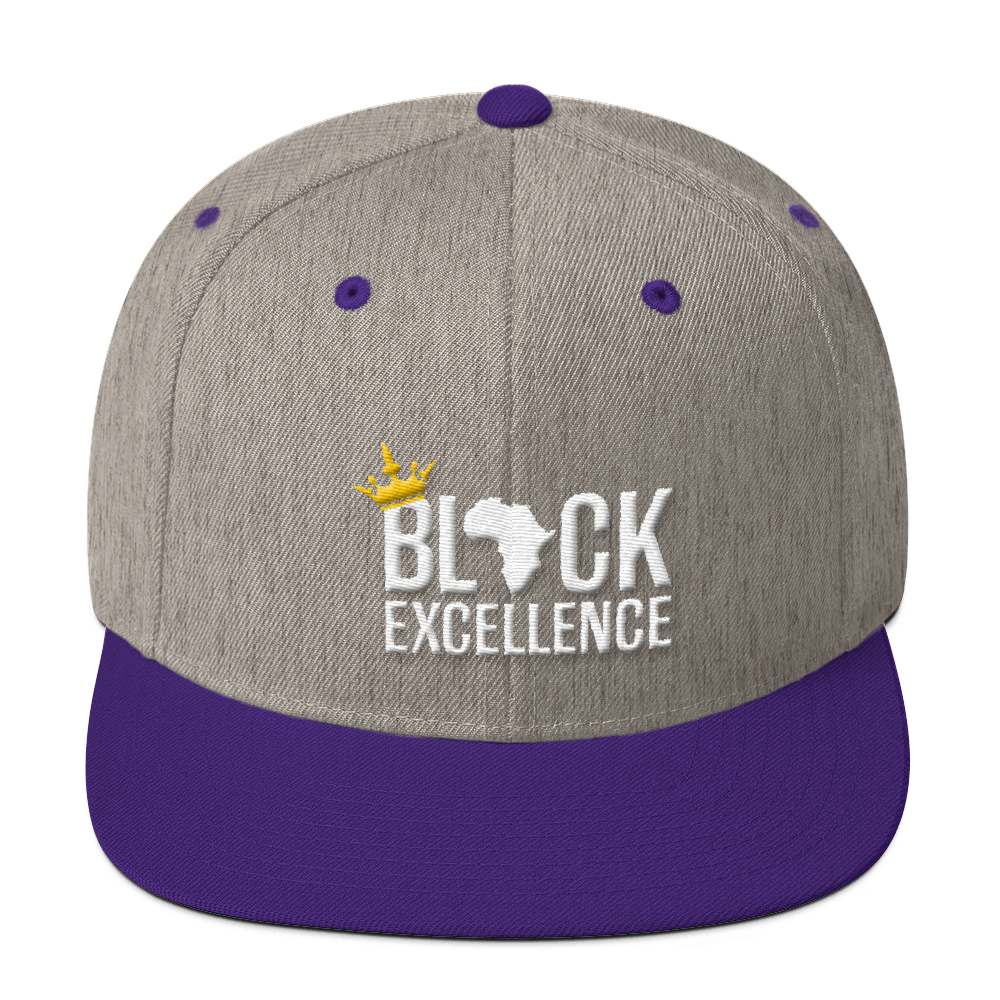 Black Excellence Wool Blend Snapback - Chocolate Ancestor