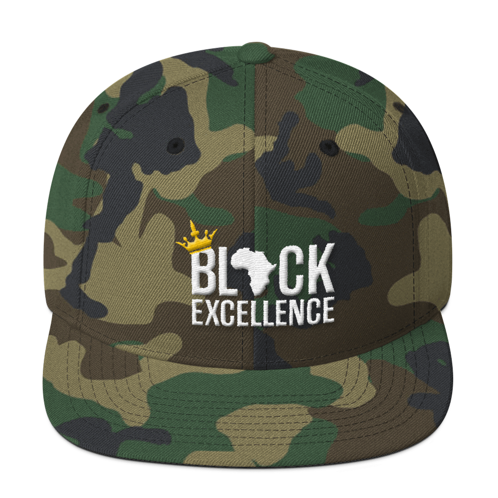 Black Excellence Wool Blend Snapback - Chocolate Ancestor