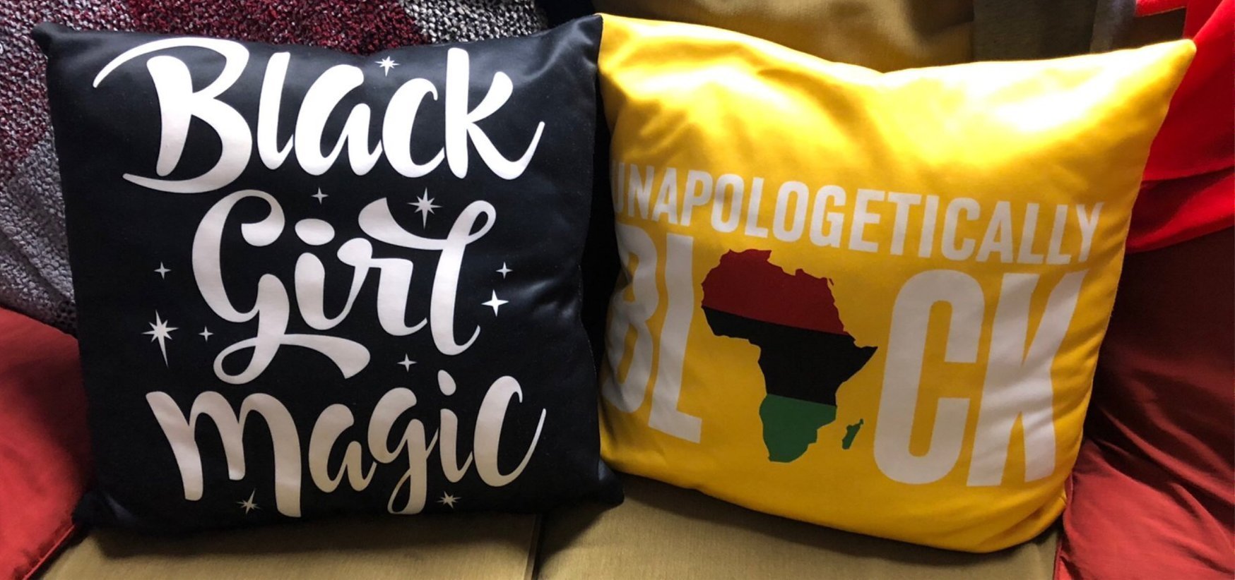 Black Girl Magic (Blk/Wht) Square Pillow - Chocolate Ancestor